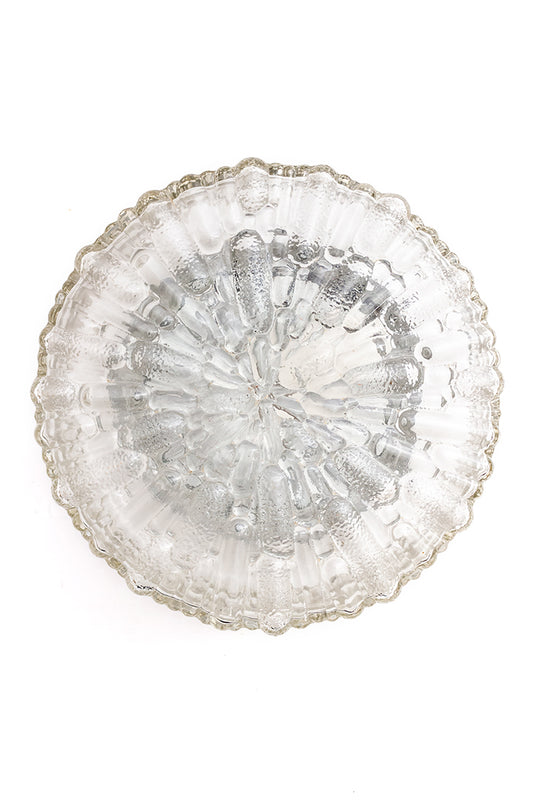 Grote Franse plafonnière van glas jaren 70/80