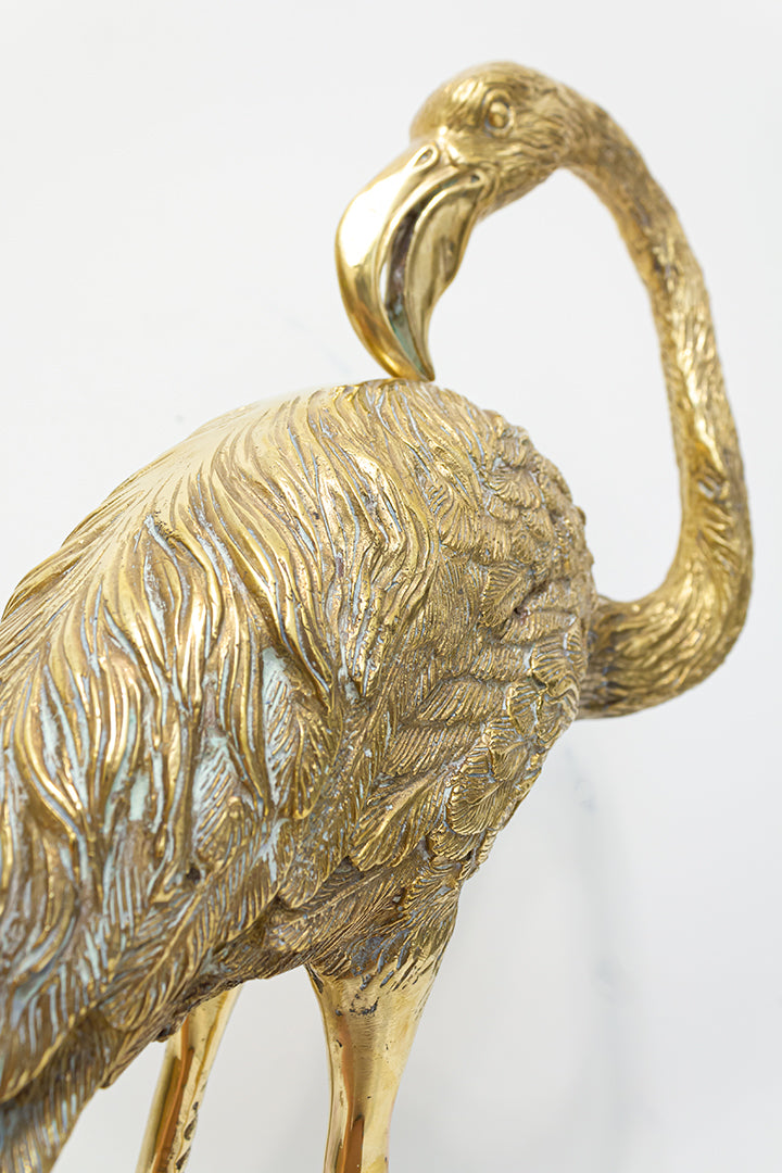 Grote messing flamingo’s vintage - set van 2