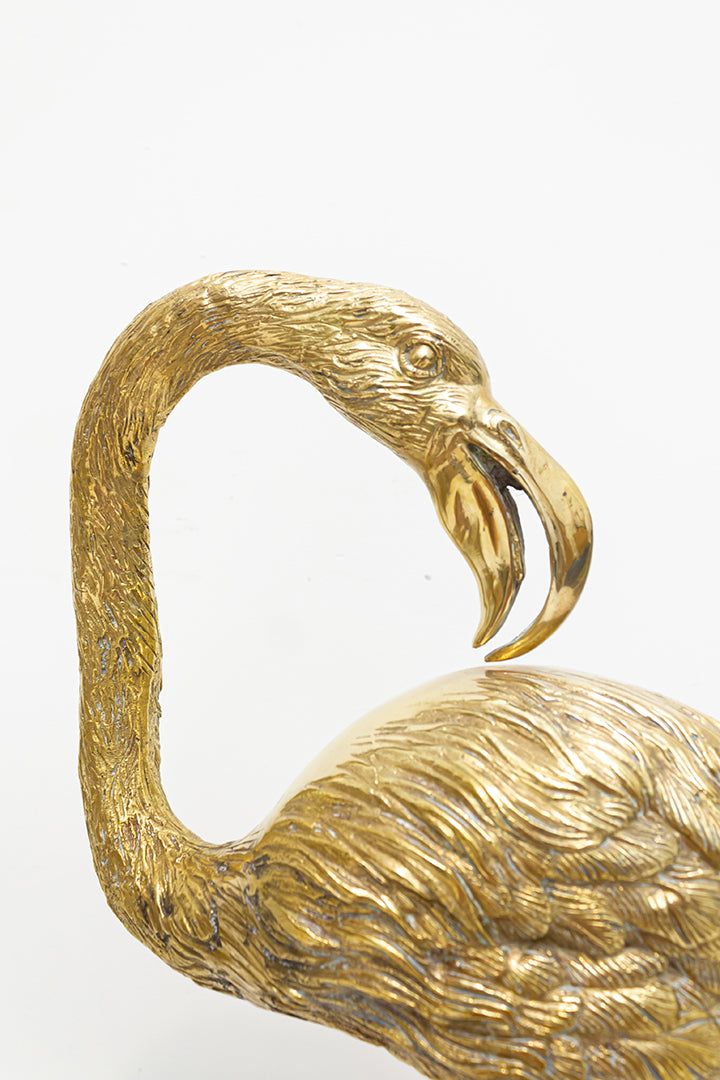 Grote messing flamingo’s vintage - set van 2