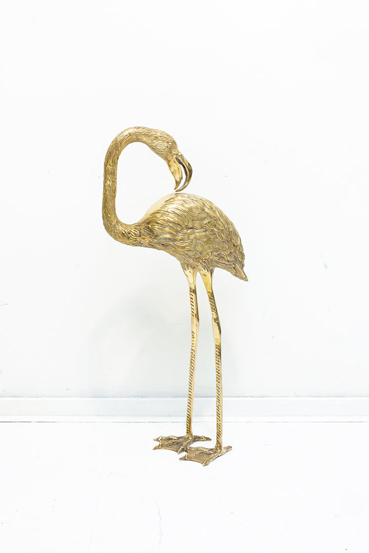 Grote messing flamingo’s vintage - set van 2