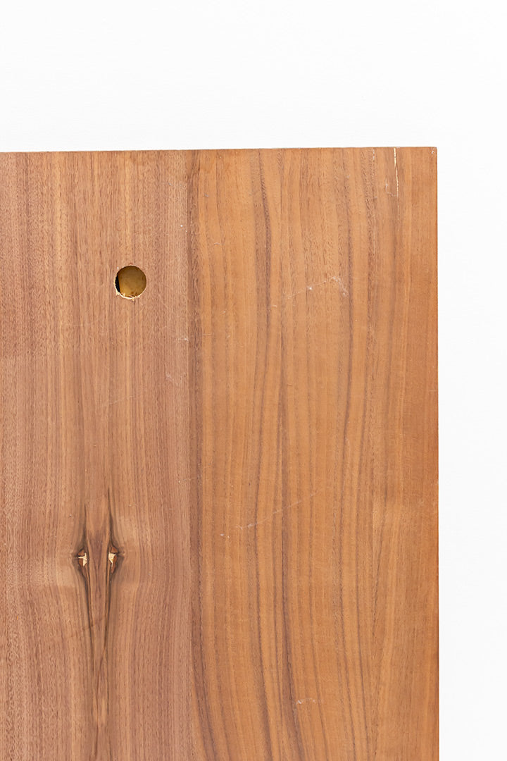 Grote vintage houten spiegel op teakfineer