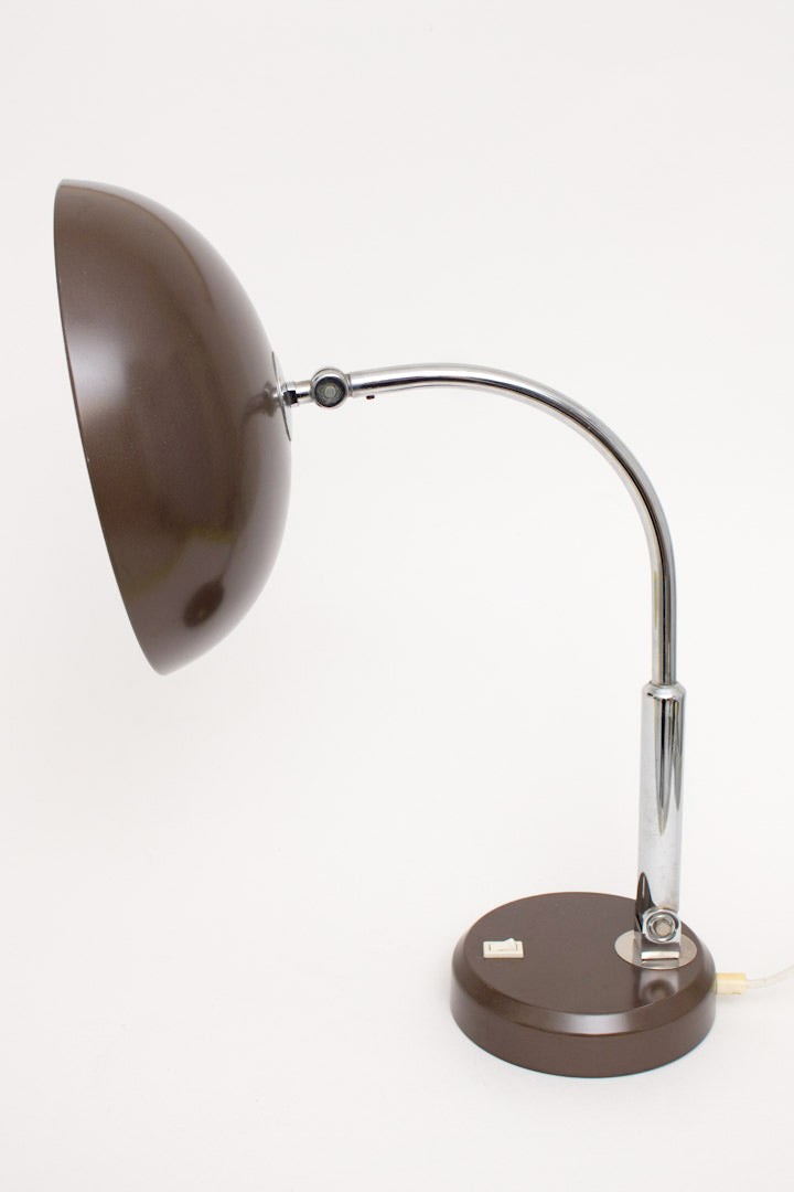 Jaren 70 bruine bureaulamp Hala Busquet p-144 look