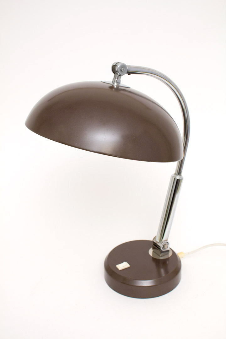 Jaren 70 bruine bureaulamp Hala Busquet p-144 look