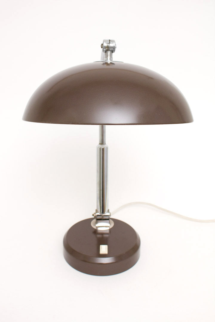 Jaren 70 bruine bureaulamp Hala Busquet p-144 look