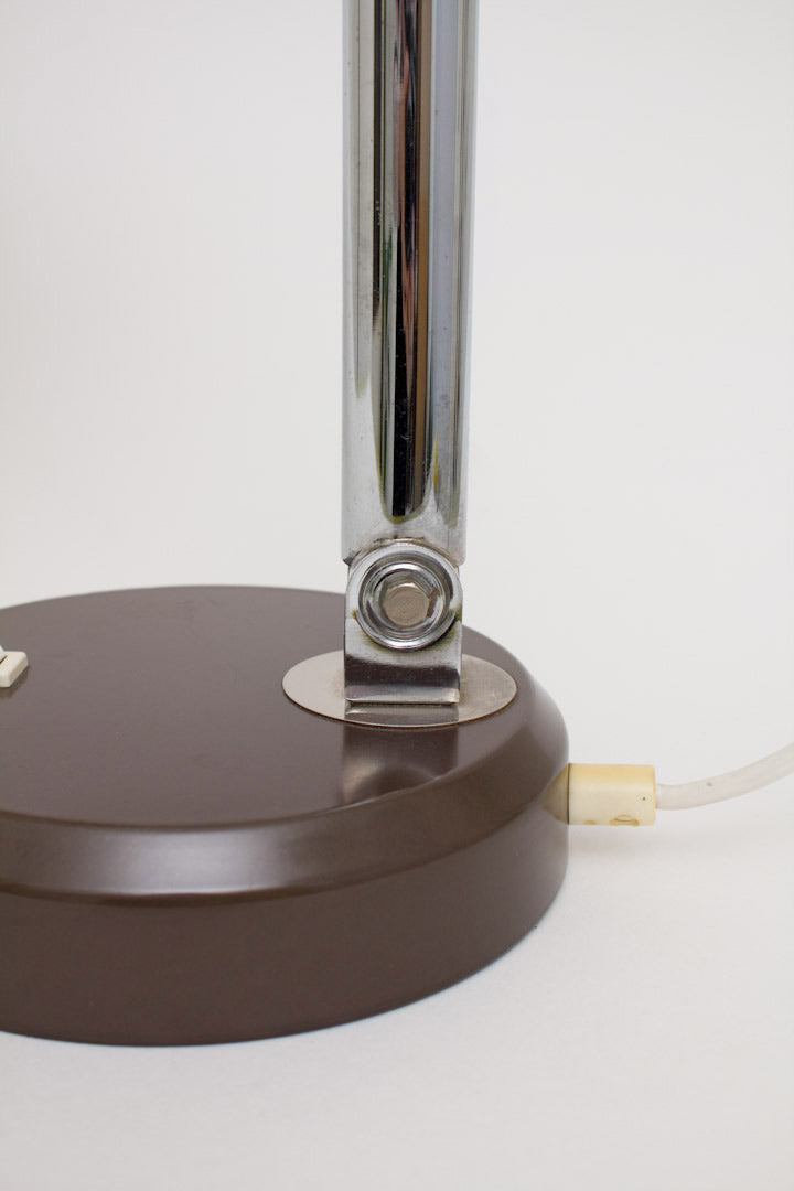 Jaren 70 bruine bureaulamp Hala Busquet p-144 look