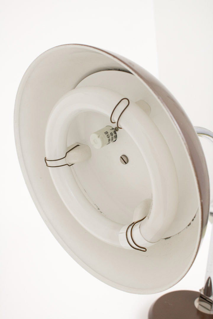 Jaren 70 bruine bureaulamp Hala Busquet p-144 look