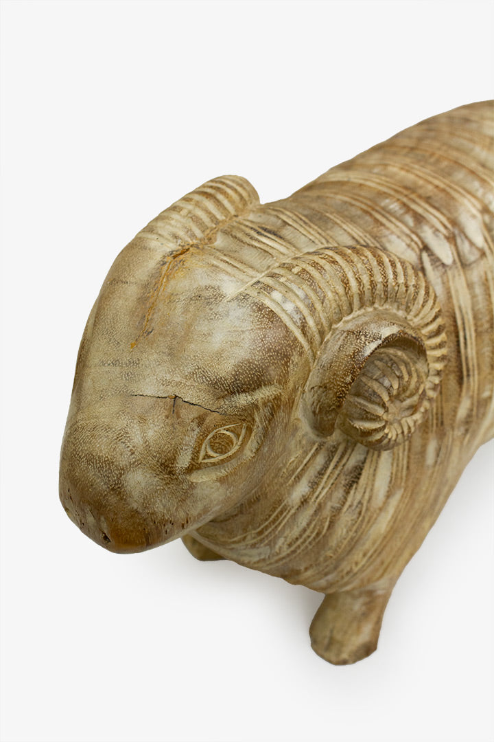 Handbewerkte vintage houten ram beeld