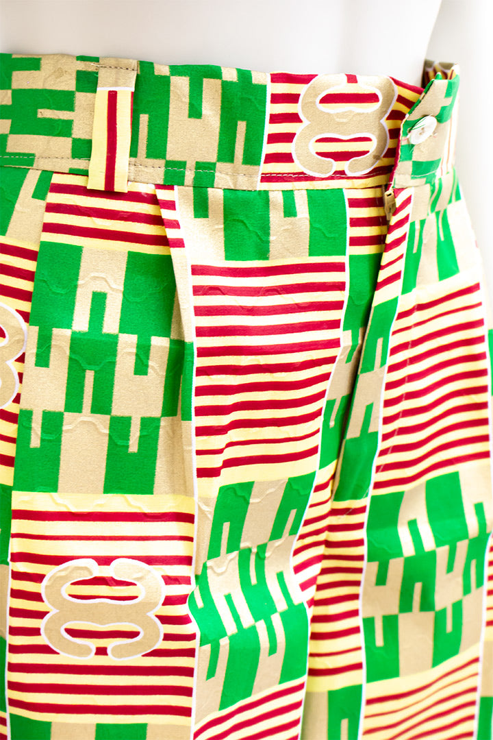 Handgemaakte herenblouse en short van vintage Vlisco katoen