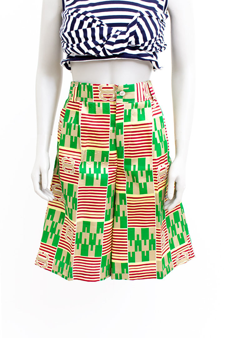 Handgemaakte herenblouse en short van vintage Vlisco katoen