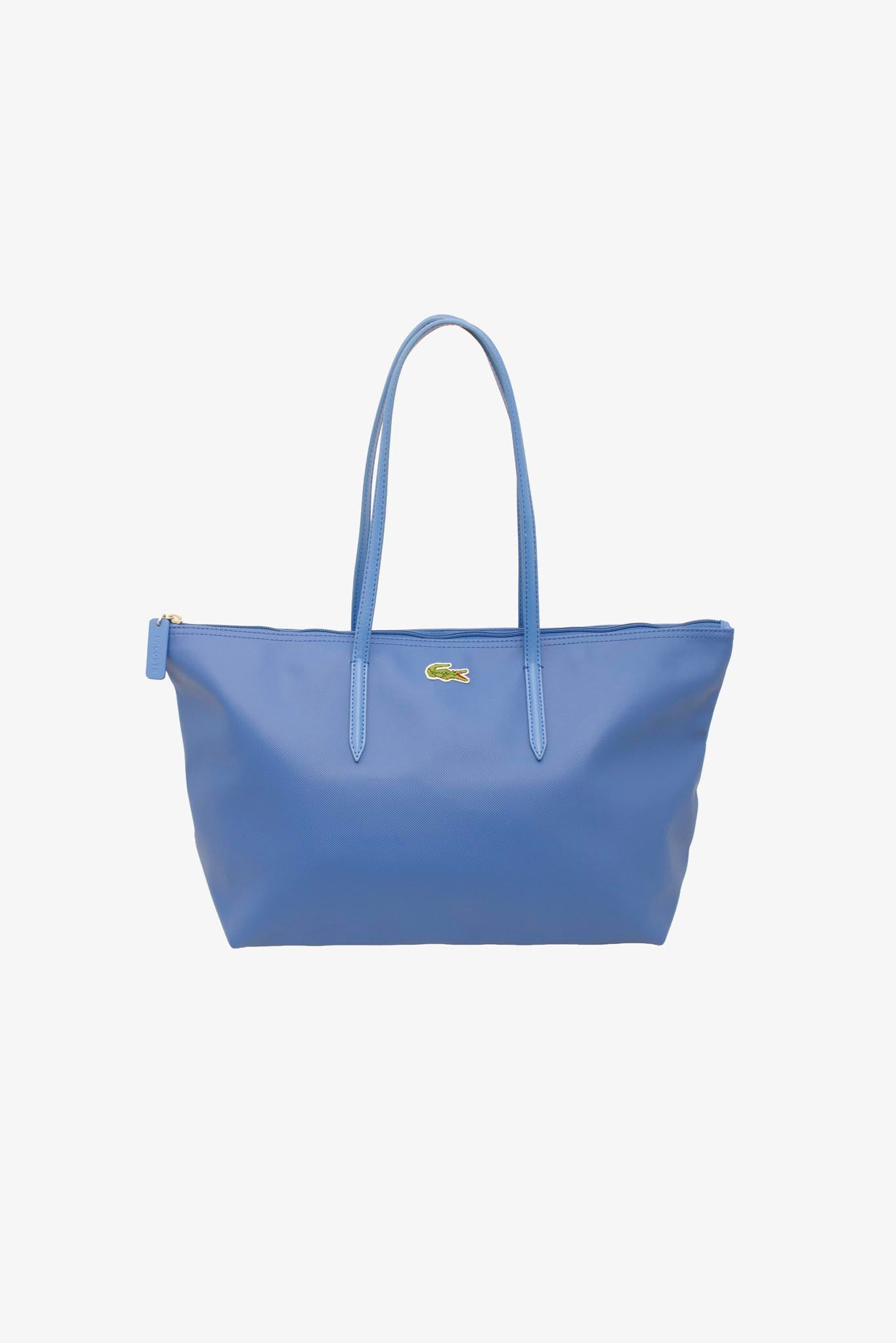 Blauwe Lacoste zipped PVC tote bag