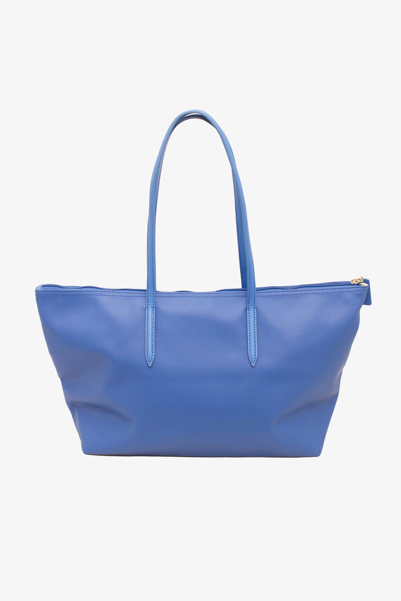 Blauwe Lacoste zipped PVC tote bag