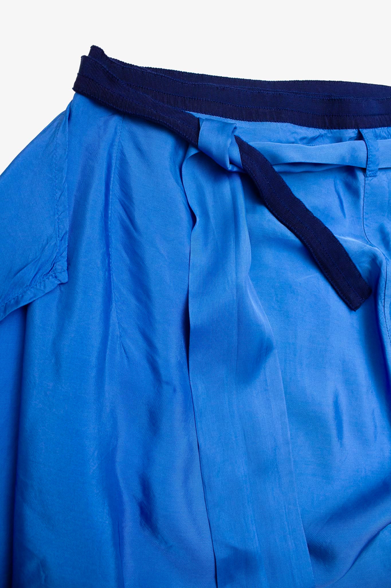 Blauwe Dries van Noten overslagrok met band