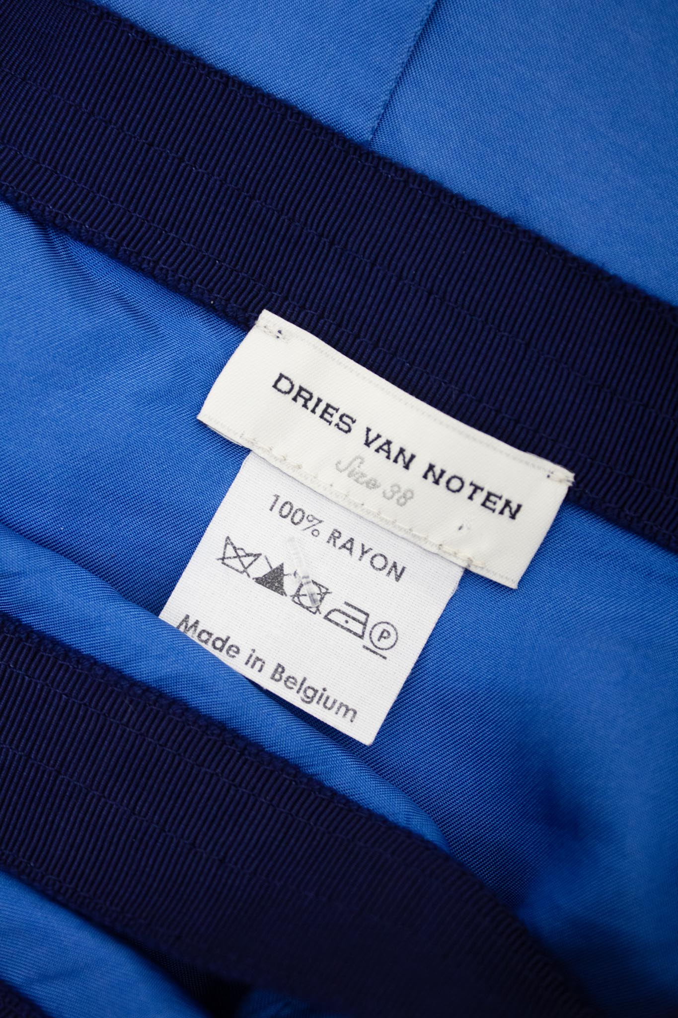 Blauwe Dries van Noten overslagrok met band