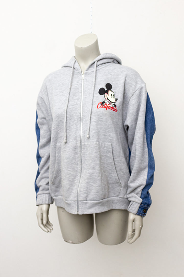 Hoodie Mickey Mouse denim en jersey California Disney