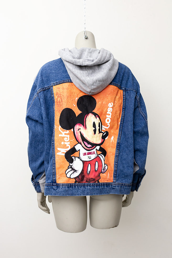 Hoodie Mickey Mouse denim en jersey California Disney