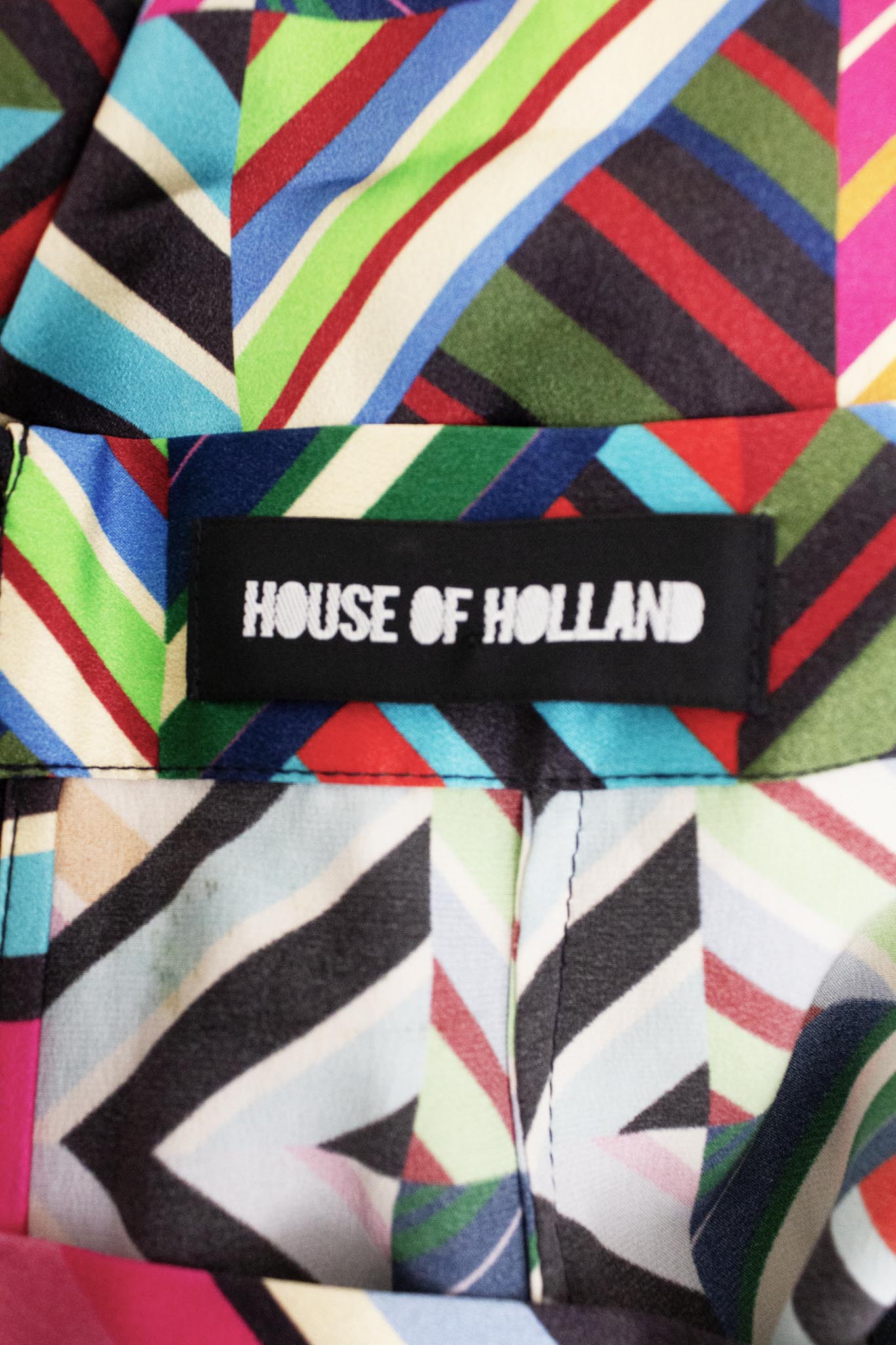 House of Holland multi-patronen faux zijde satijnen rok