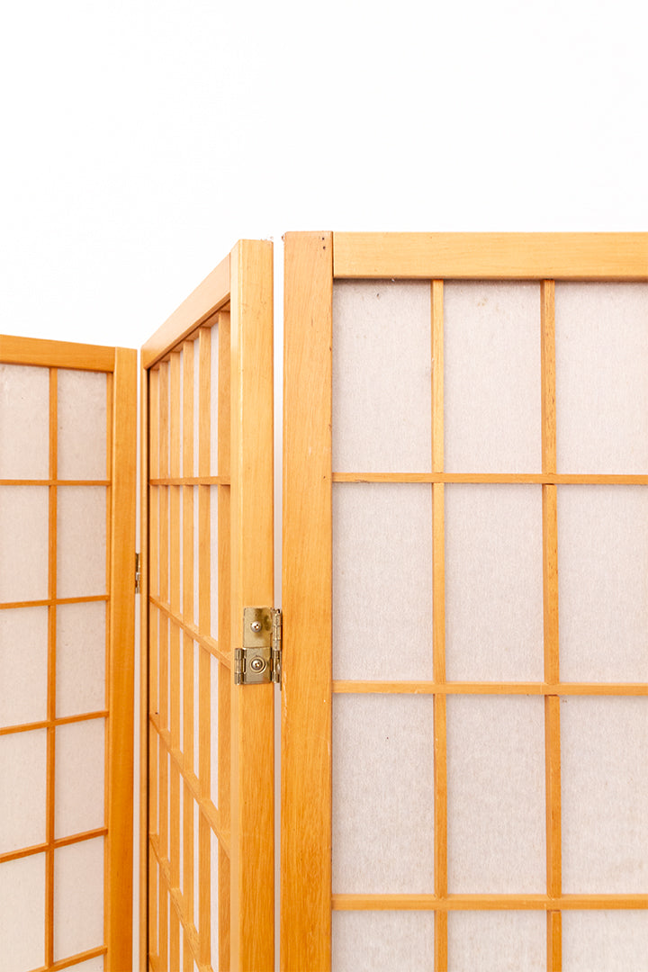 Houten kamerscherm met rijstpapier Japanse stijl