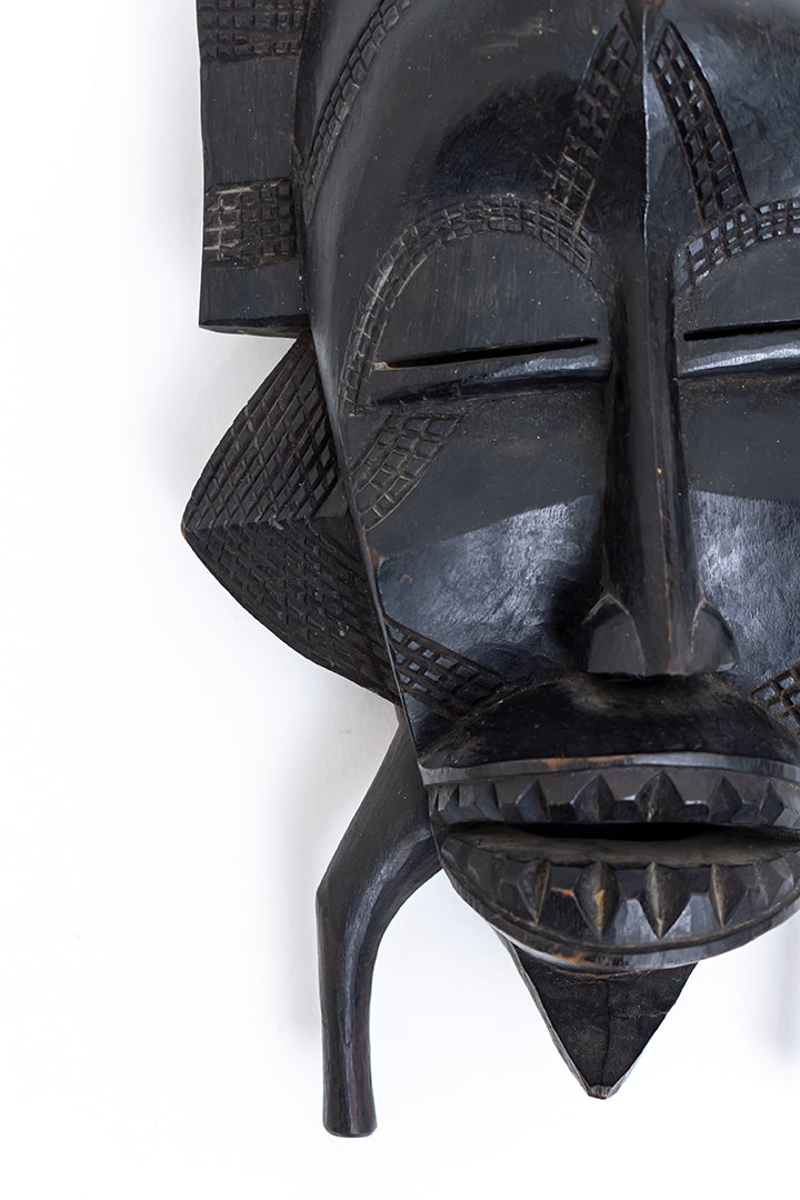 Houten masker Kpeliyee handgemaakt Senufo Poro Ivoorkust