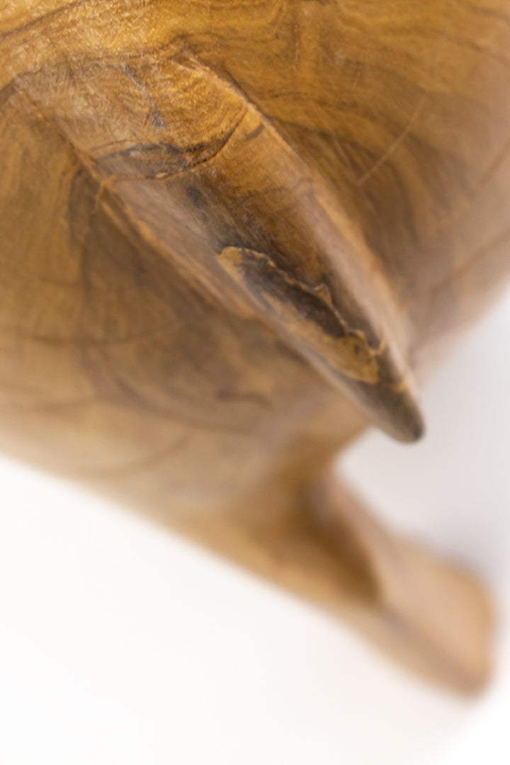 Houten nijlpaard vintage beeld