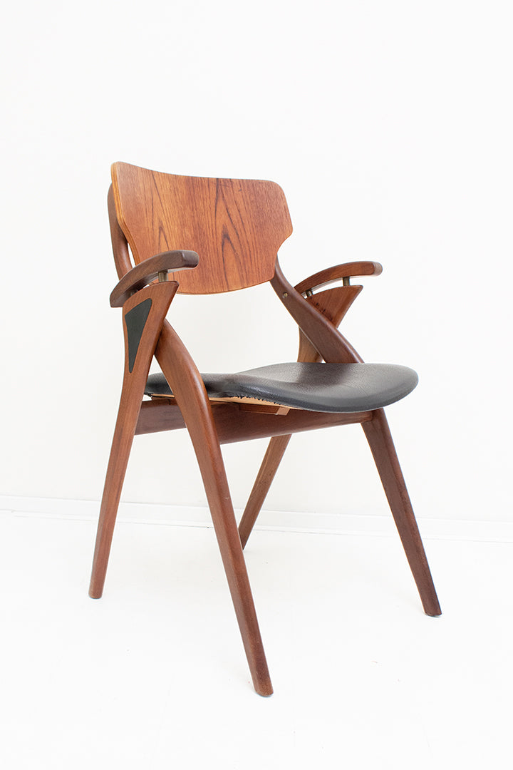 Hovmand Olsen ‘schaar’ stoel  Deens design jaren 60 palissander hout