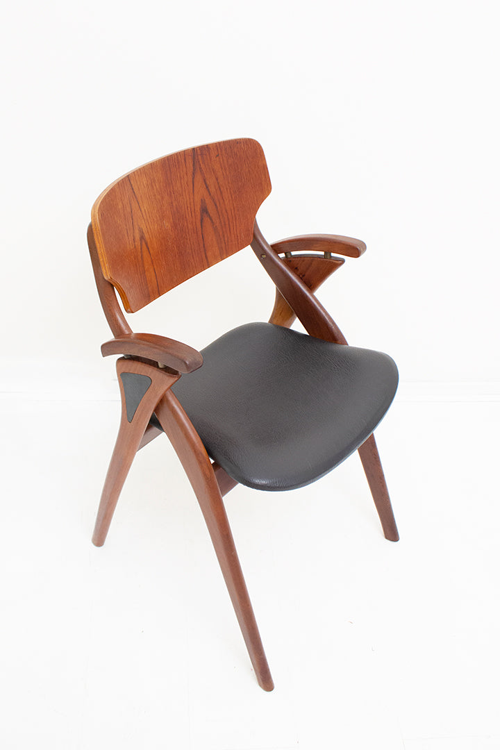 Hovmand Olsen ‘schaar’ stoel  Deens design jaren 60 palissander hout