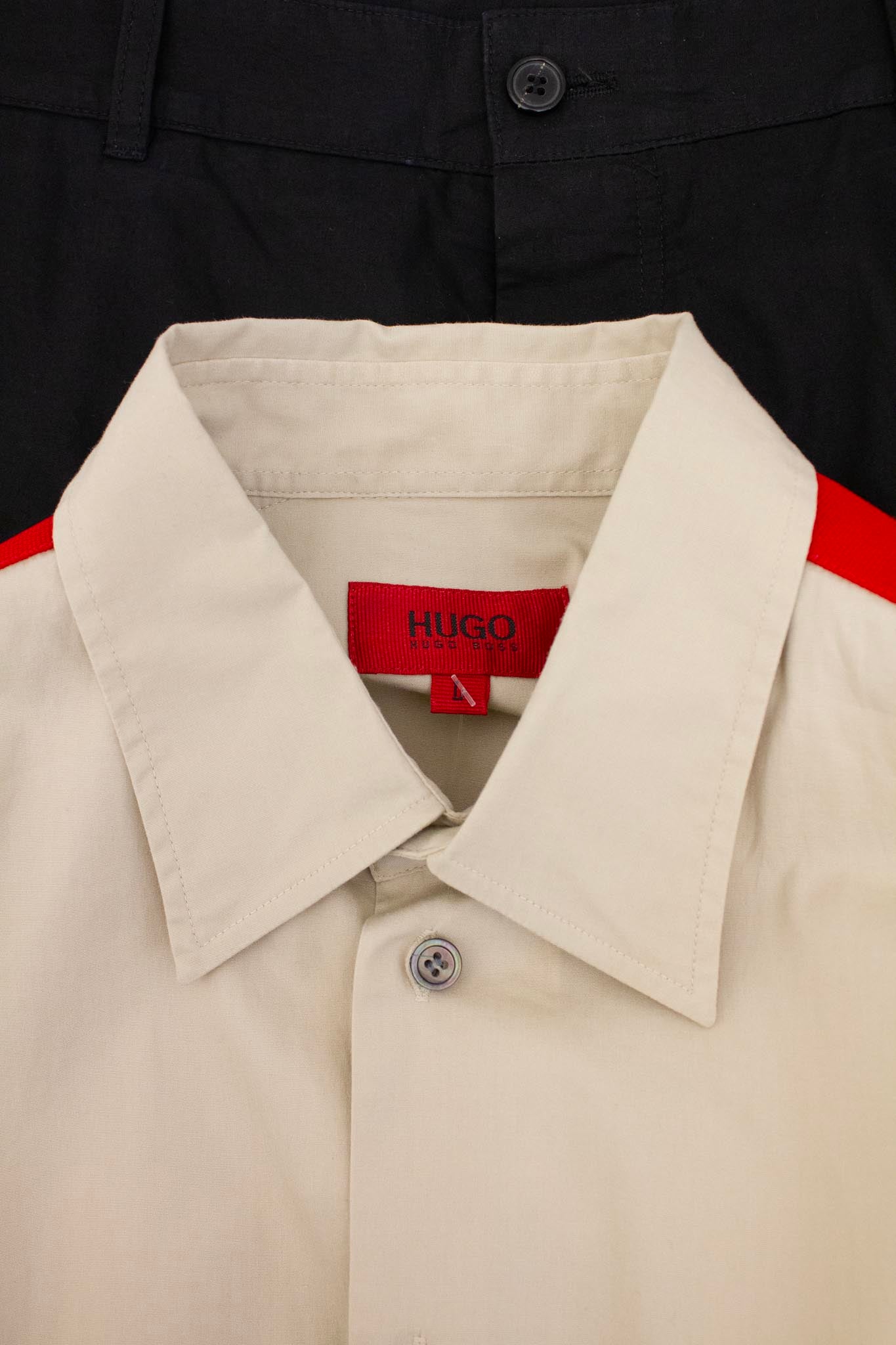 Hugo Boss set (overhemd en pantalon) met rood contrast band
