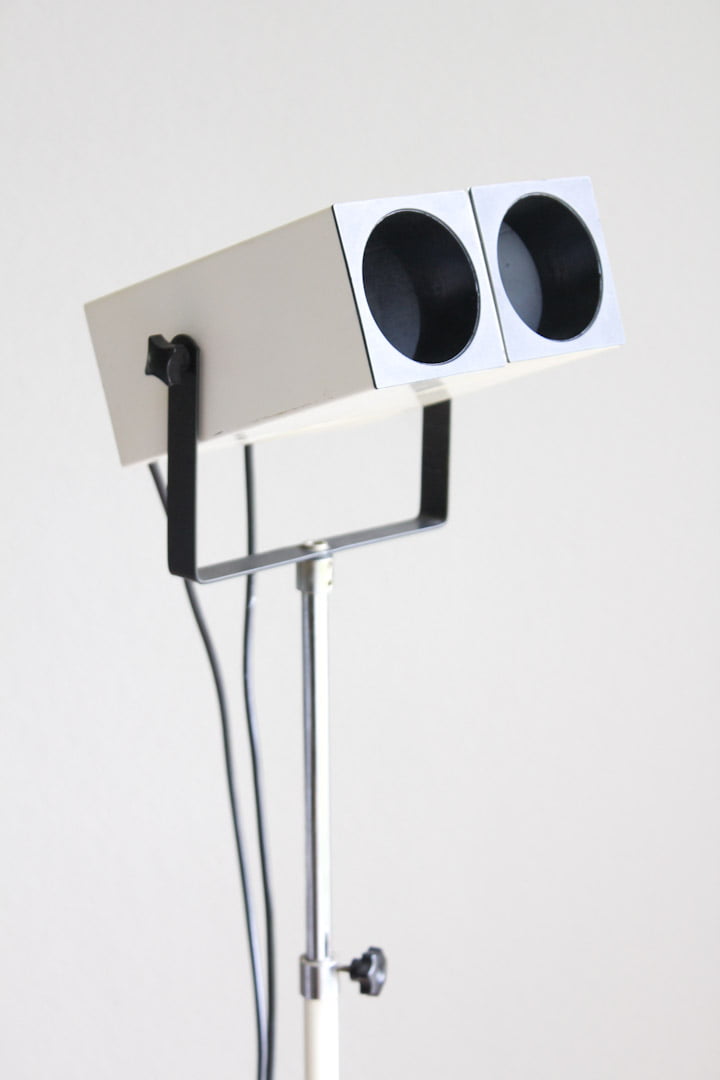 Vintage dubbele vloerlamp 'verrekijker'