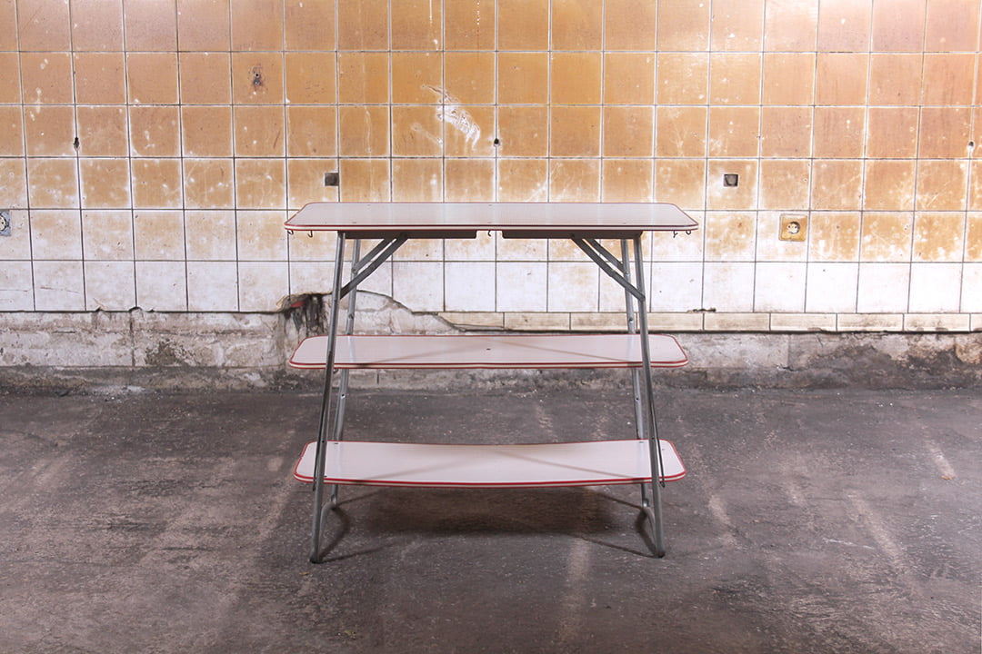 Opklapbare vintage formica bijzettafel