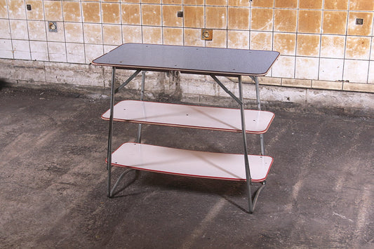 Opklapbare vintage formica bijzettafel