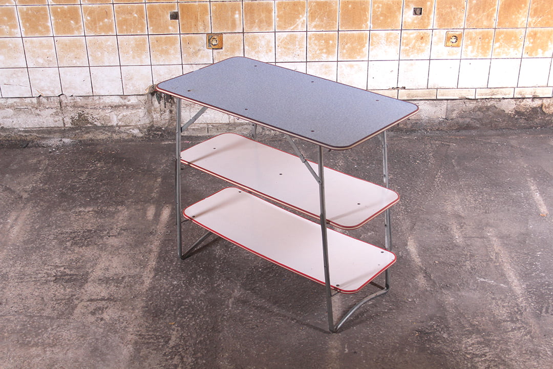 Opklapbare vintage formica bijzettafel