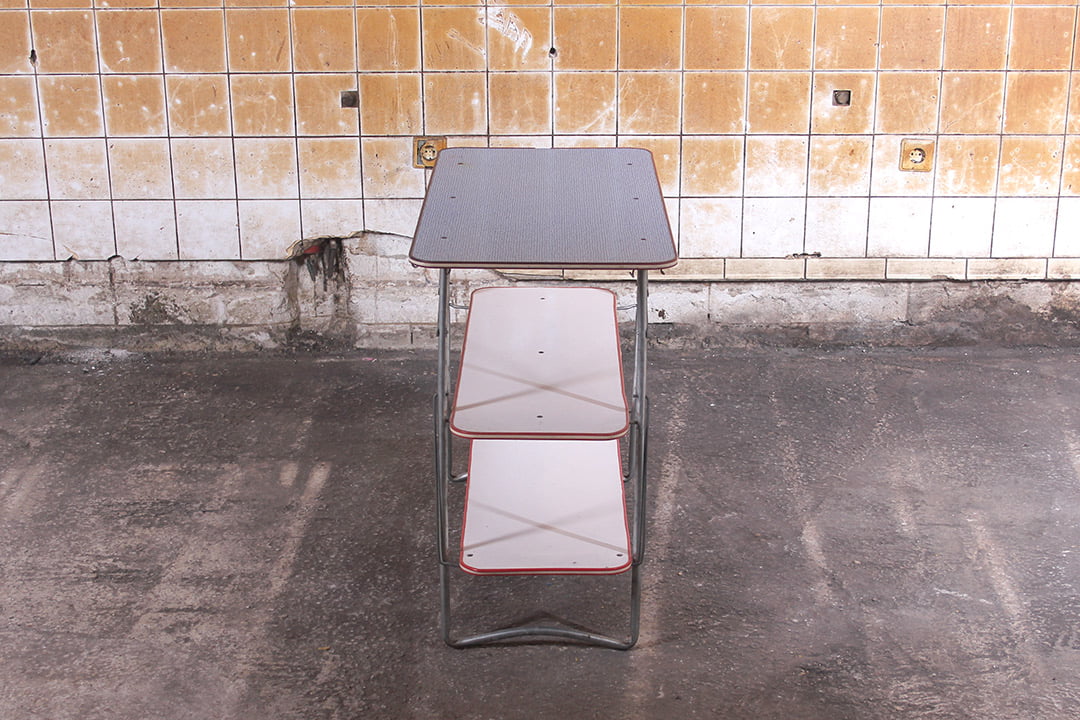 Opklapbare vintage formica bijzettafel