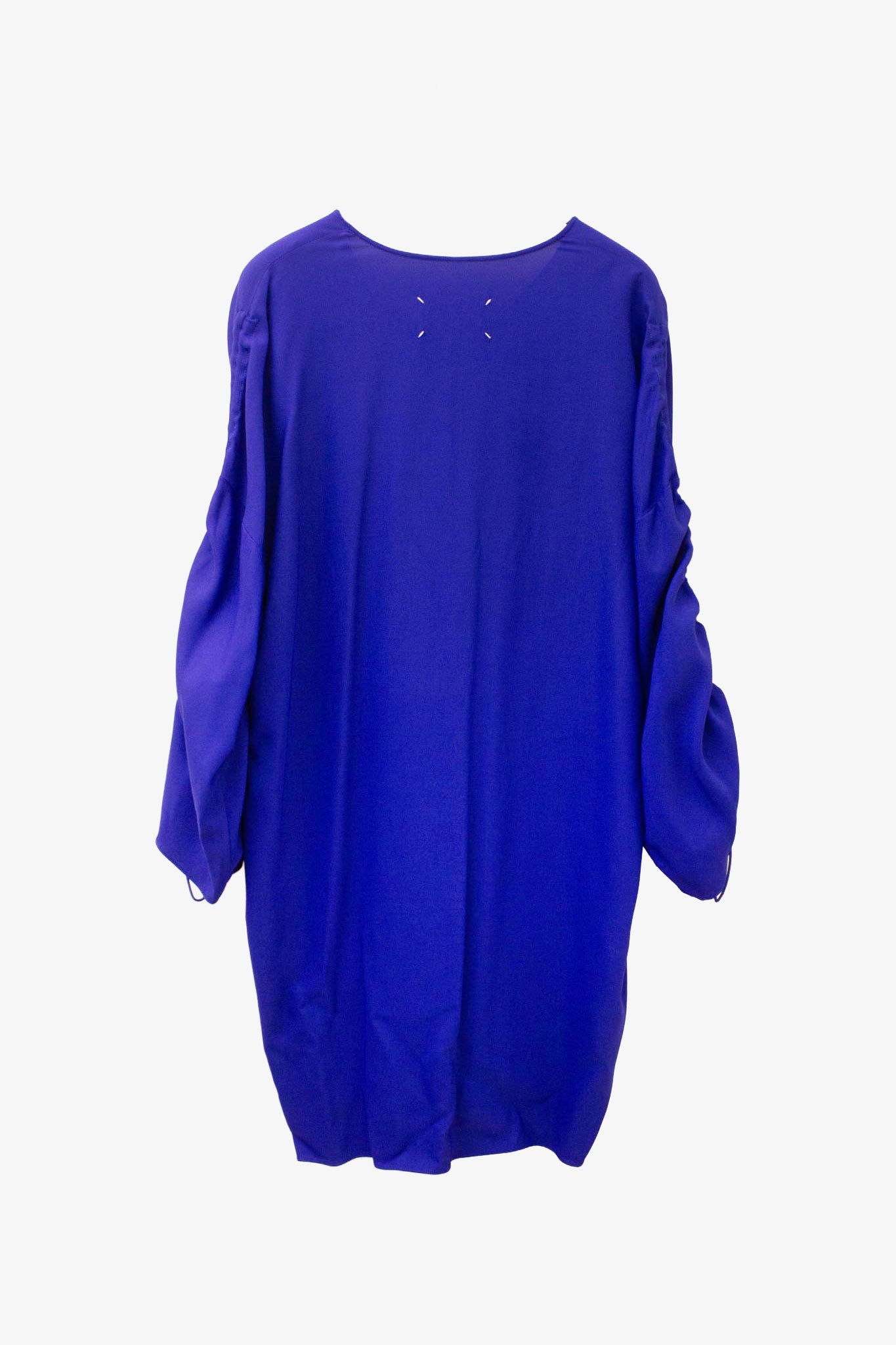 Kobaltblauwe Margiela MM1 2019 jurk met ceintuur