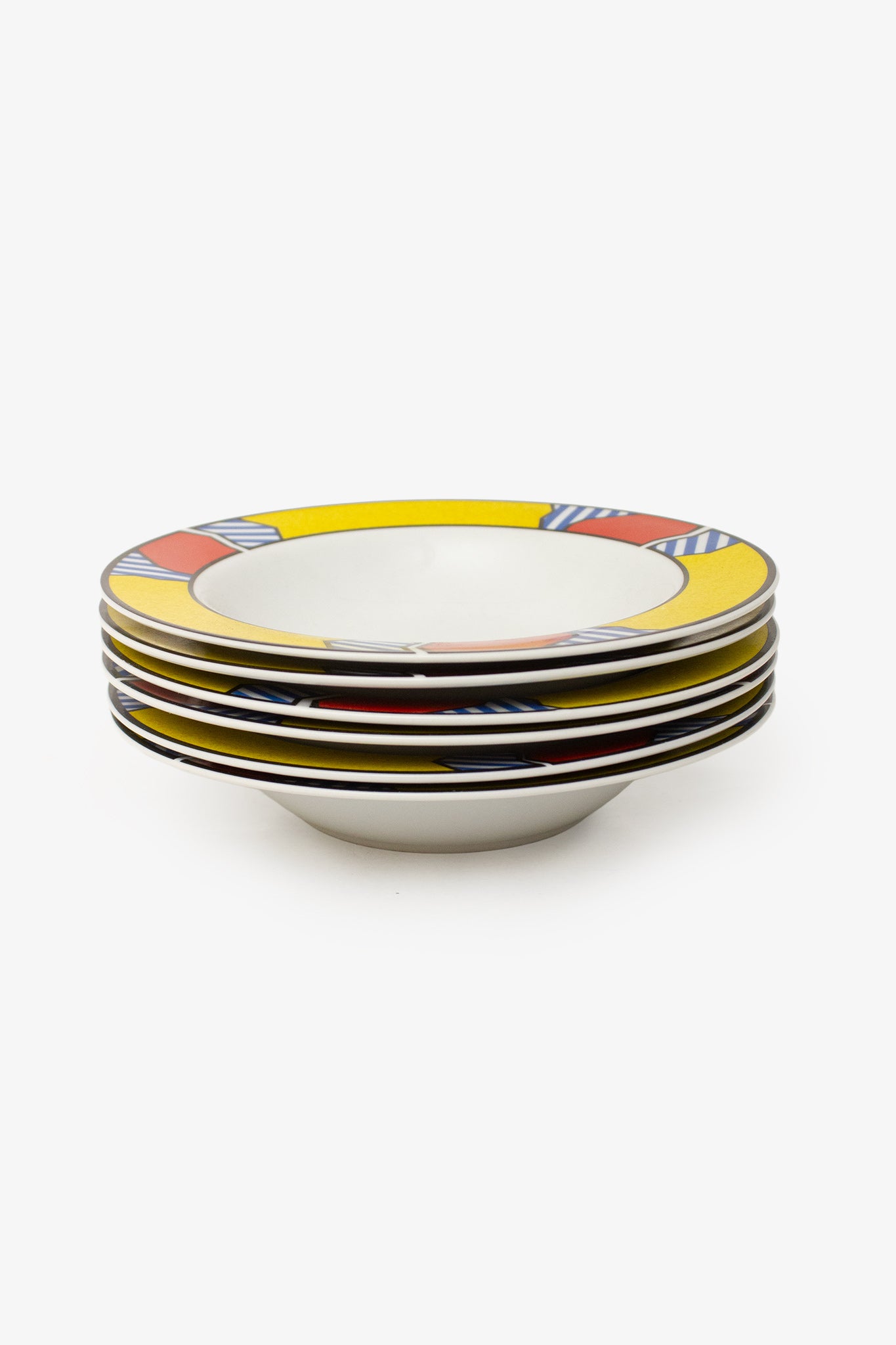 6-delige set diepe borden Studio Concept in Memphis stijl