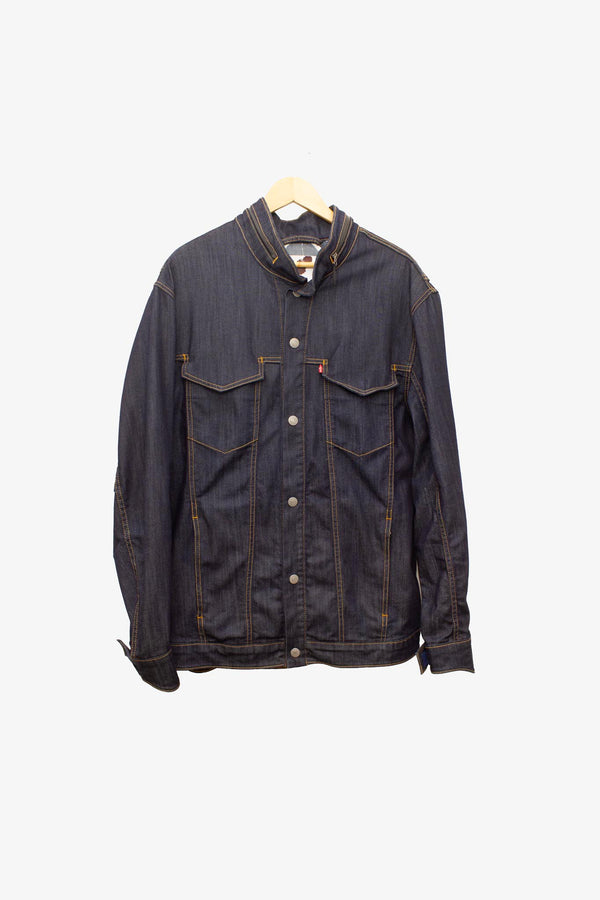 Donkere denim Levi's spijkerjas met draagband