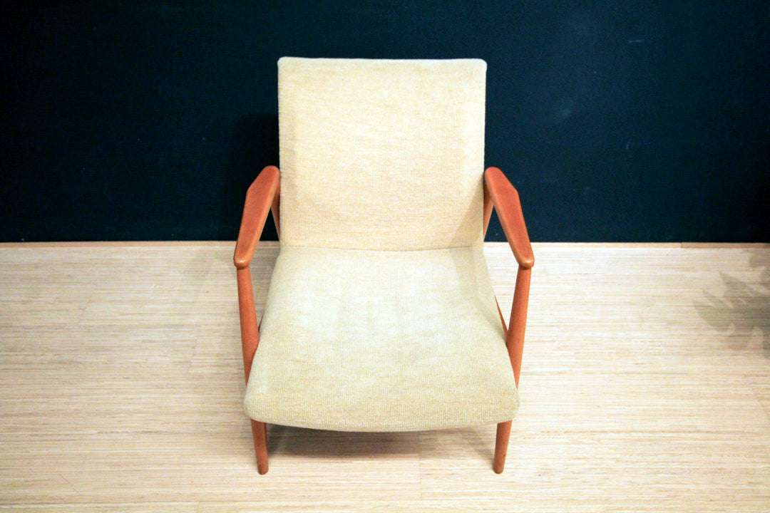 Jaren 60 / 70 vintage fauteuil creme