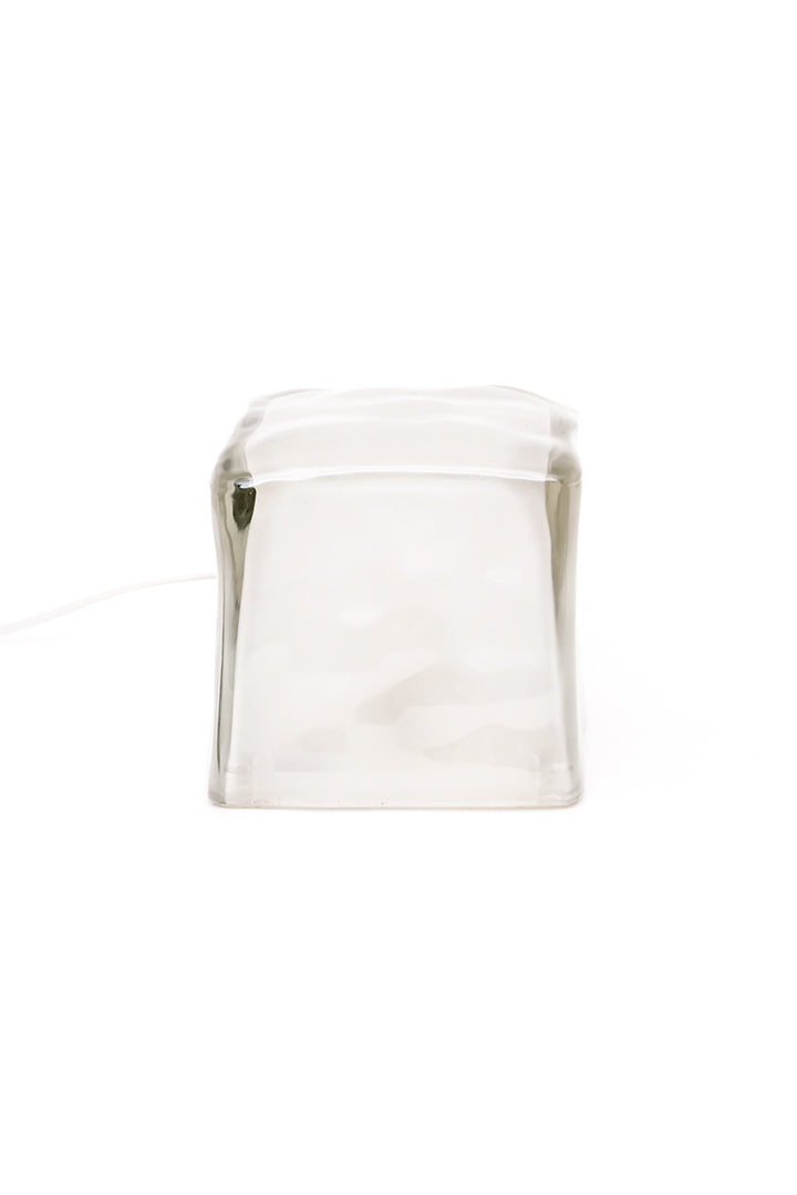 Ikea Iviken lamp ijsblok van glas jaren 90