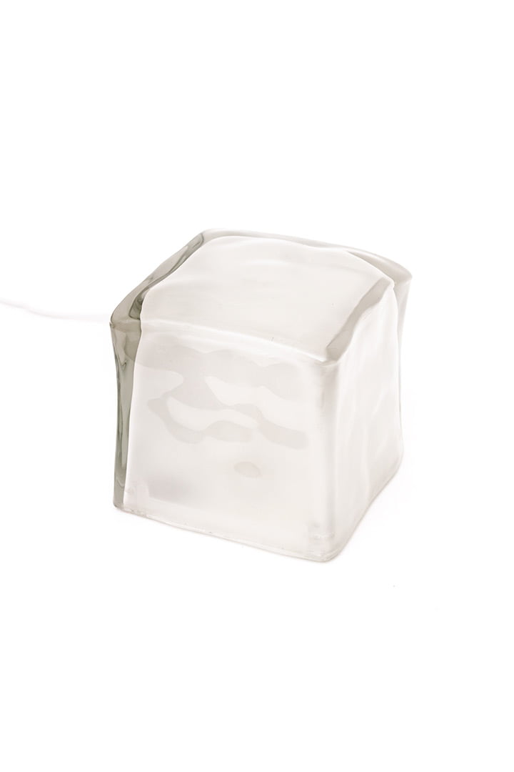Ikea Iviken lamp ijsblok van glas jaren 90