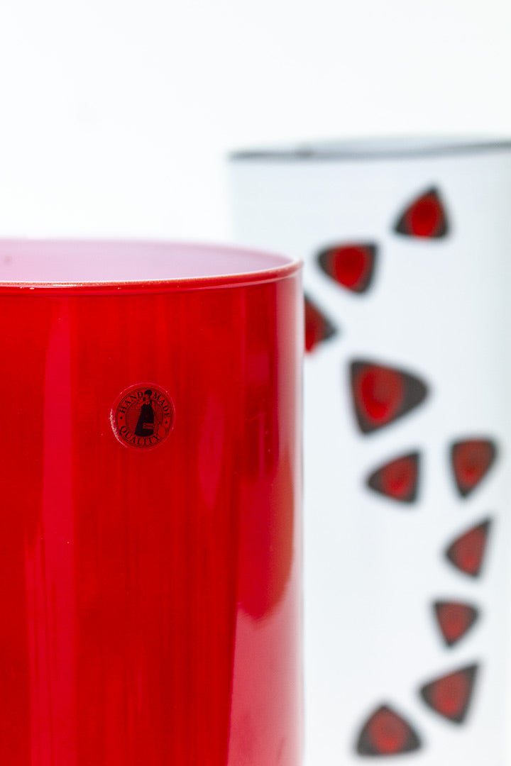 Ikea Lykta tafellamp mushroom van rood glas