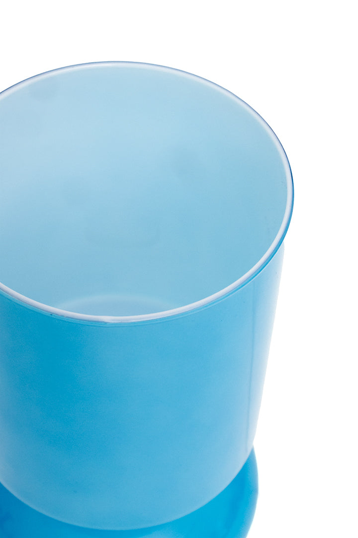 Ikea Lykta tafellamp van glas blauw