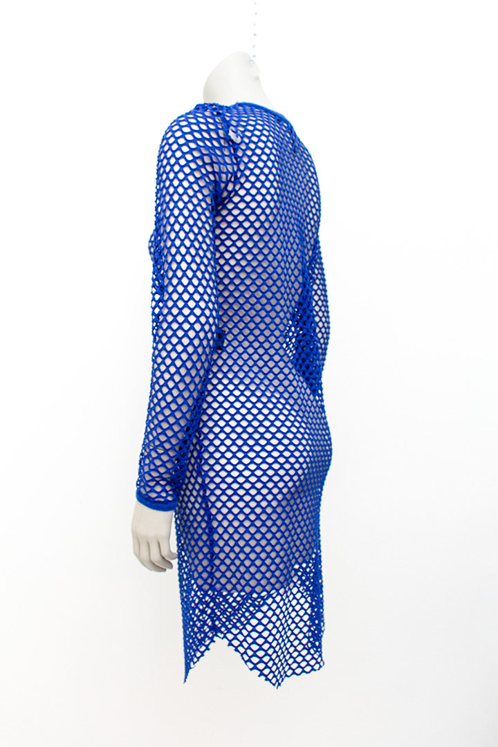 Isabel Marant kobaltblauwe netjurk stretch