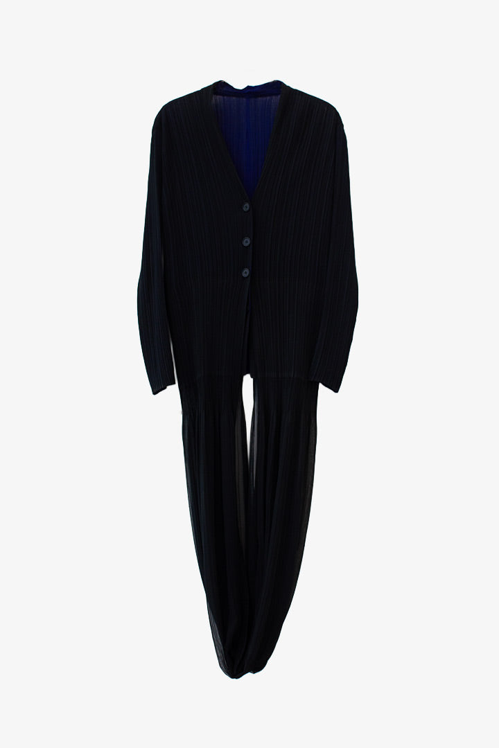 Issey Miyake Homme Plisse SS23 (Satoshi Kondo) blouse met lange achterkant