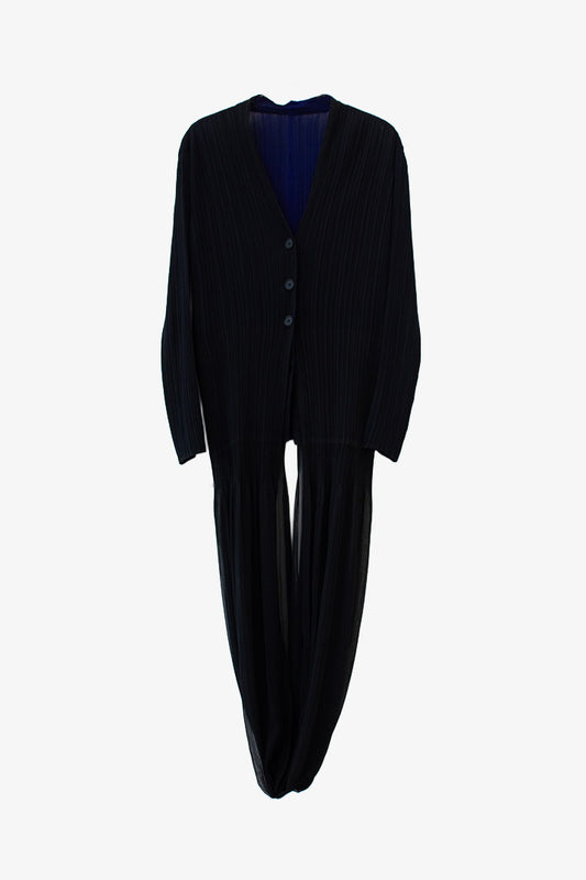 Issey Miyake Homme Plisse SS23 (Satoshi Kondo) blouse met lange achterkant