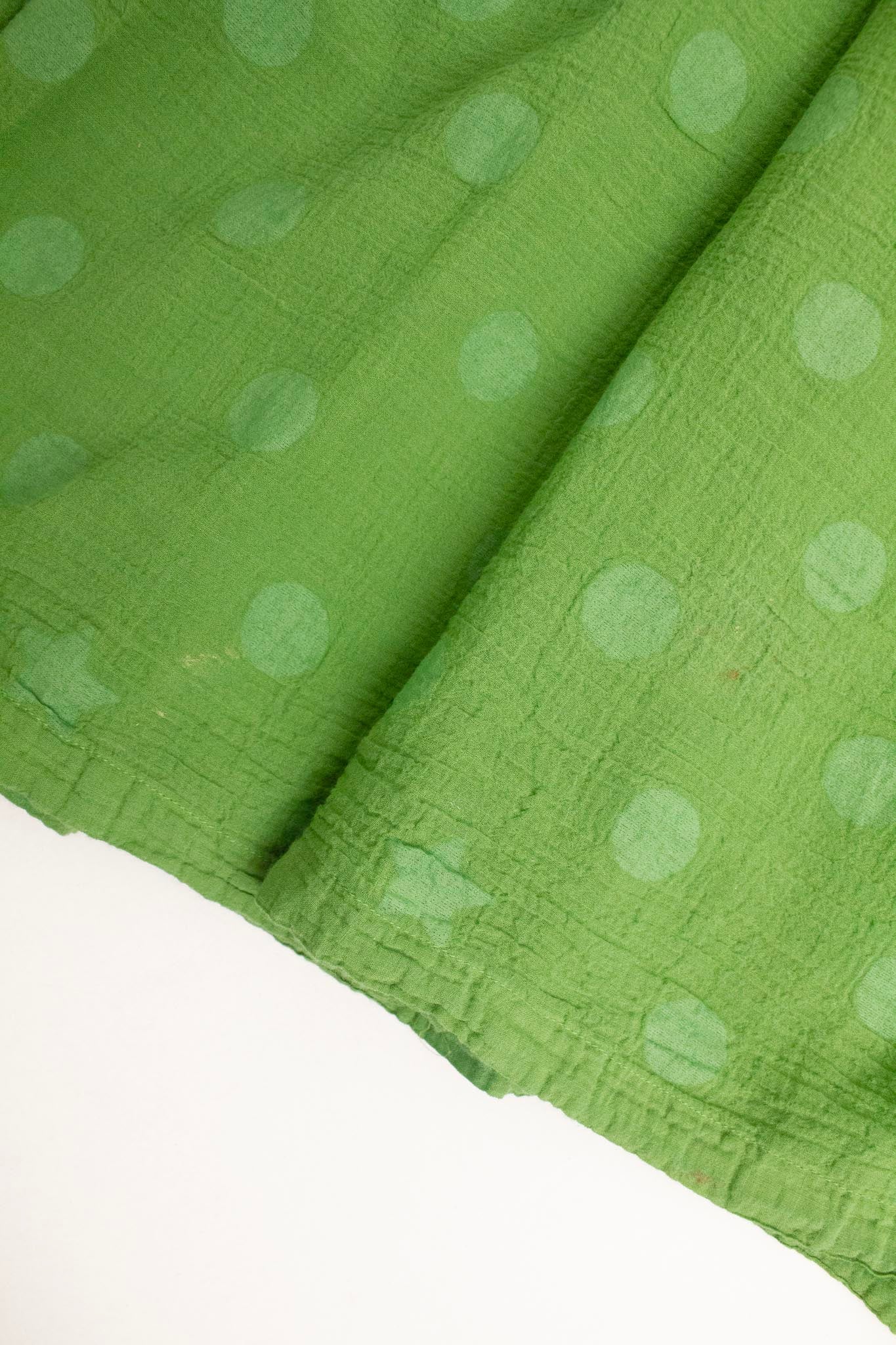 Issey Miyake groene polkadot sterren cauliflower plooi katoenen rok