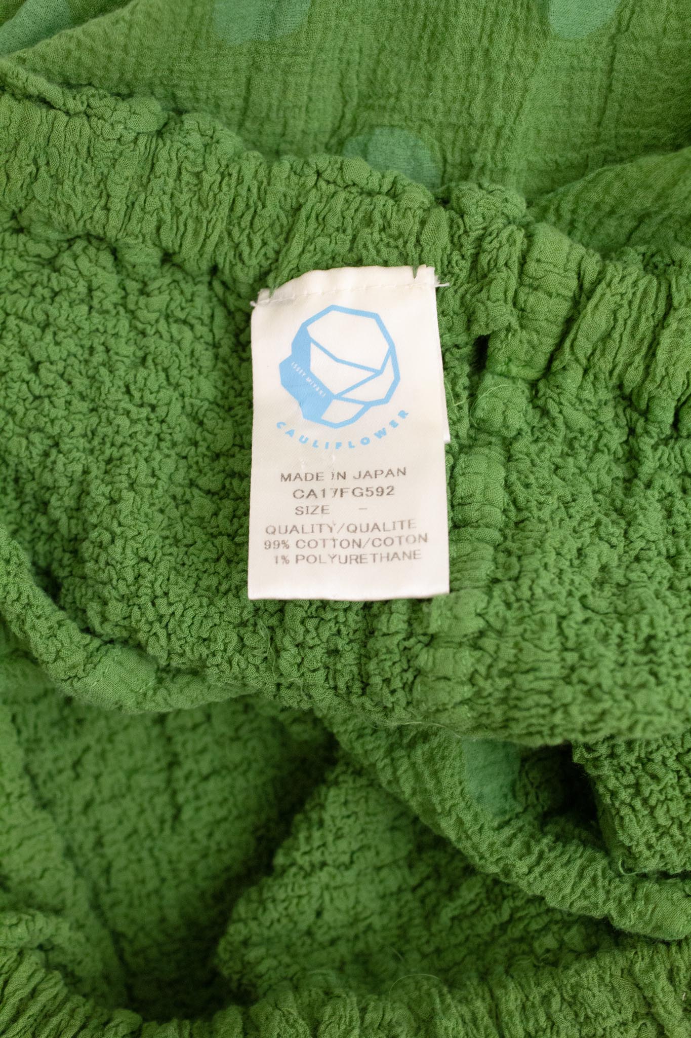 Issey Miyake groene polkadot sterren cauliflower plooi katoenen rok