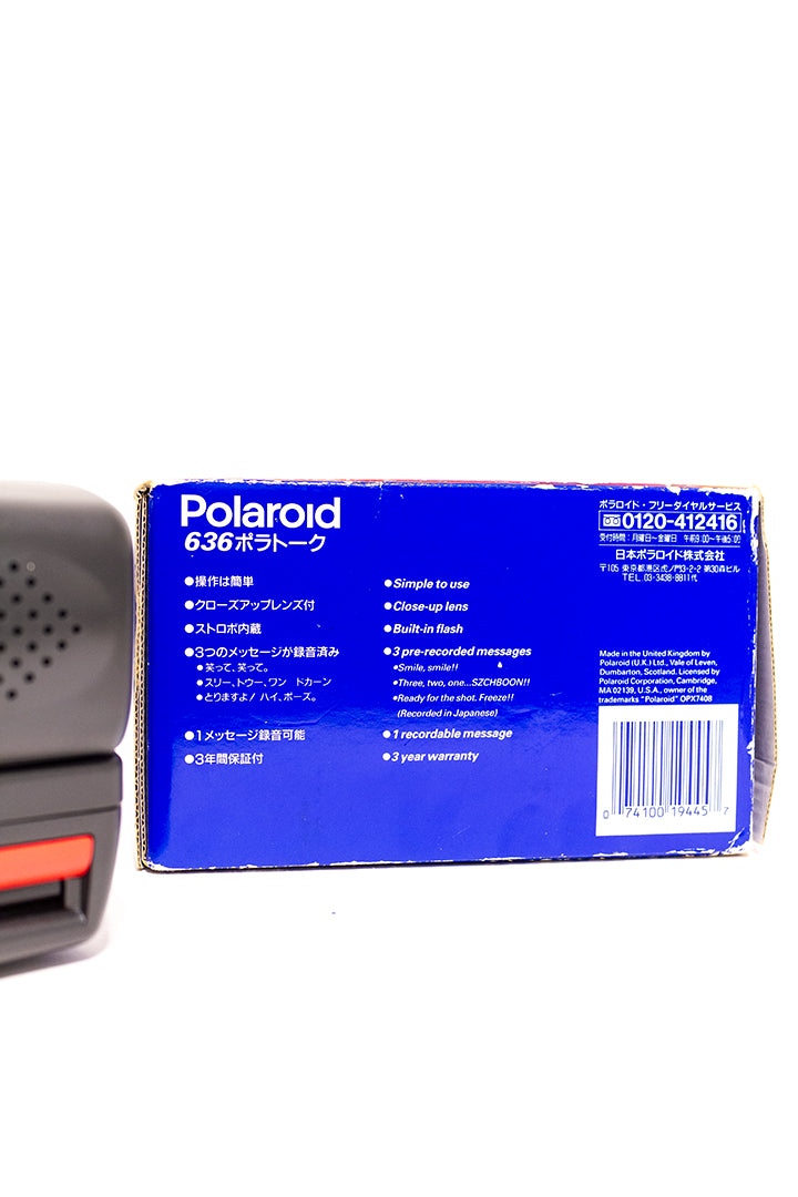 Japanse Polaroid 636 Polatalk + originele doos + handleiding