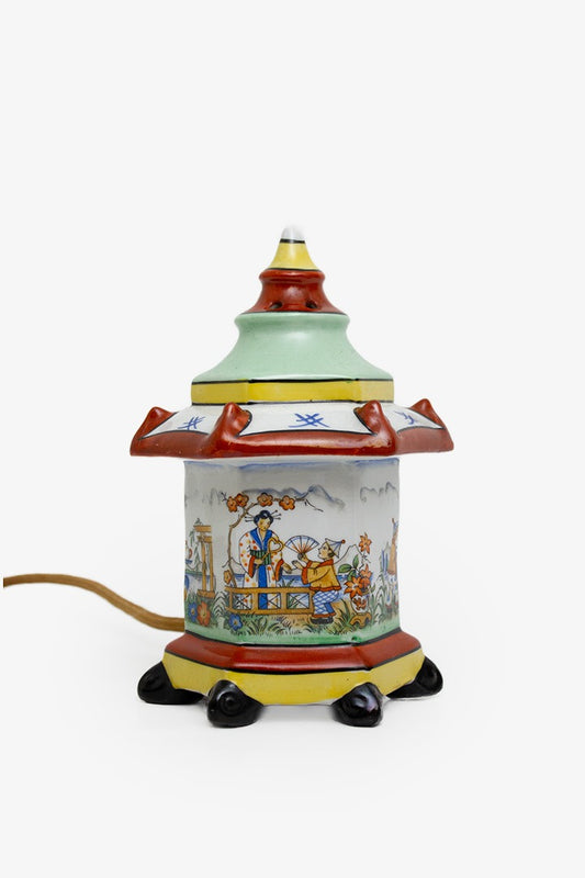 Elka GDR vintage porseleinen parfumlamp pagode