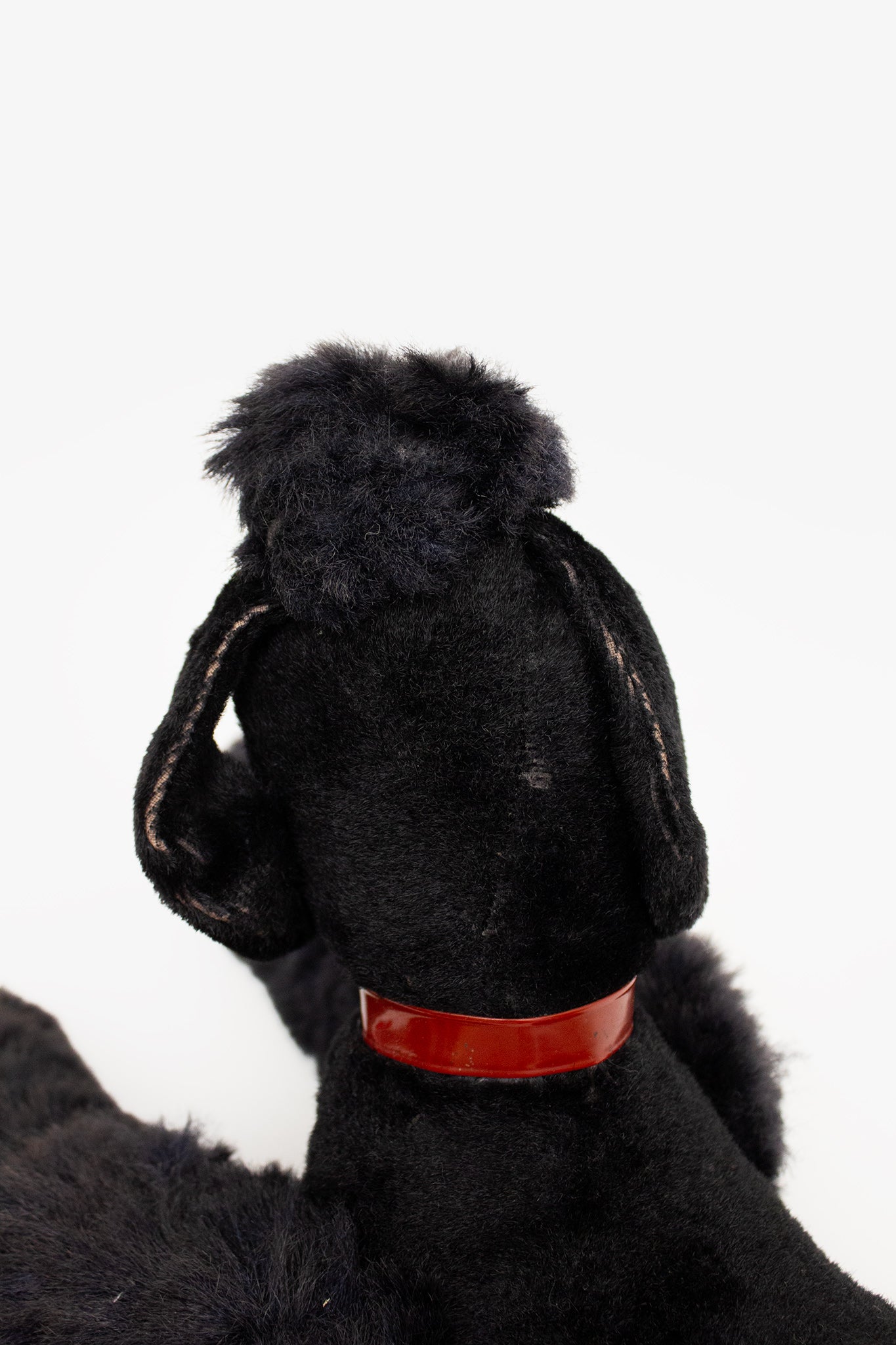 50’s grote Duitse vintage Steiff zwarte poedel knuffel
