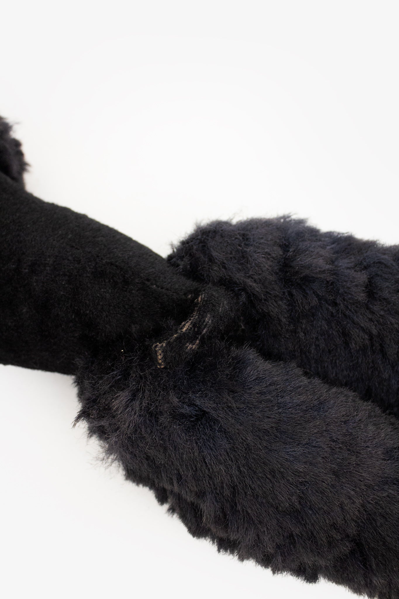 50’s grote Duitse vintage Steiff zwarte poedel knuffel