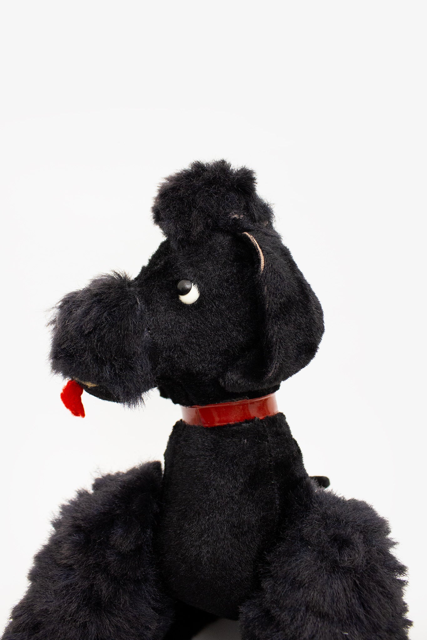 50’s grote Duitse vintage Steiff zwarte poedel knuffel