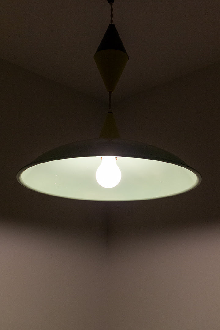 Jaren 60/70 HoSo Leuchten hanglamp mintgroen/geel/zwart